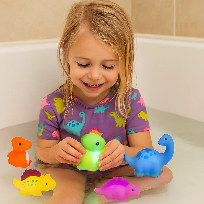 Brinquedo aquático luminoso de dinossauro