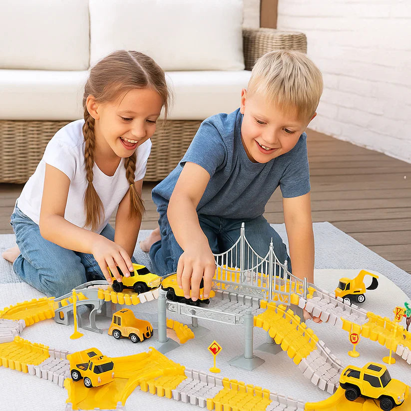 Pista de corridas aventureira com carros