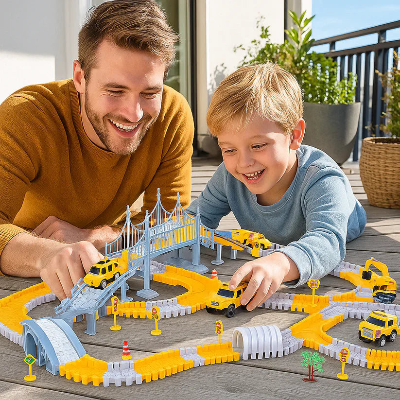 Pista de corridas aventureira com carros