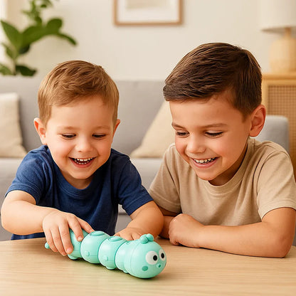 Brinquedo de lagarta de corda para crianças – ajuda na posição de barriga para baixo e nos primeiros movimentos de gatinhar