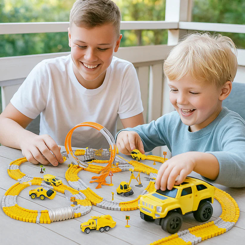 Pista de corridas aventureira com carros