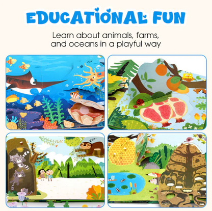 Livros interativos 3D pop-up para crianças