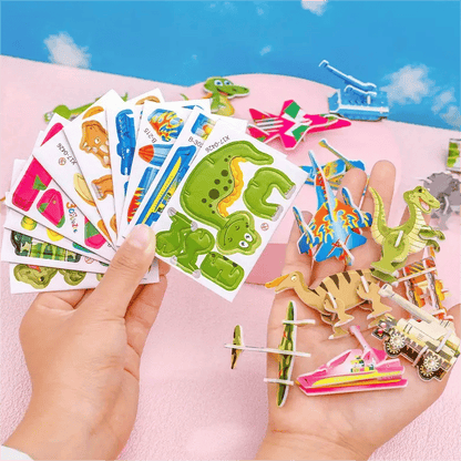 Conjunto Educativo de Quebra-cabeças 3D Animados 2025